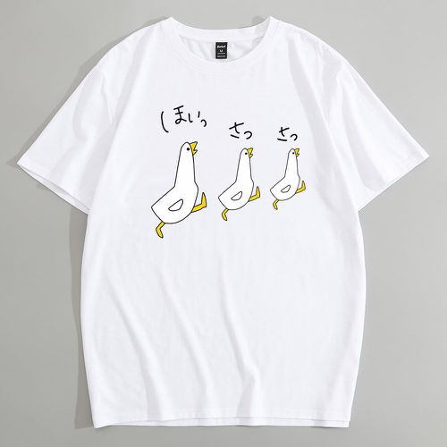Homme T-shirt canard à imprimé - SHEIN - Modalova