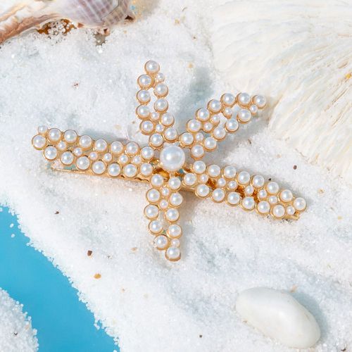 Épingle à cheveux fausse perle à détail d'étoile de mer - SHEIN - Modalova