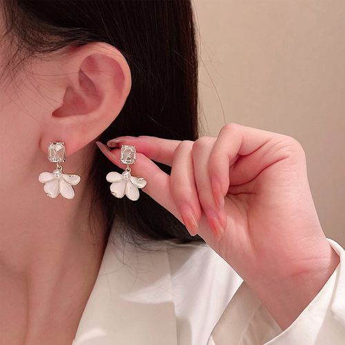 Pendants d'oreilles fausse perle fleur - SHEIN - Modalova