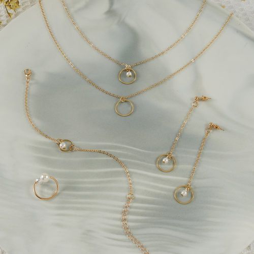 Pièces Set de bijoux cercle & à fausse perle - SHEIN - Modalova