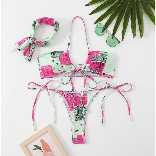 Pièces Bikini à imprimé à nœud & Bandana - SHEIN - Modalova