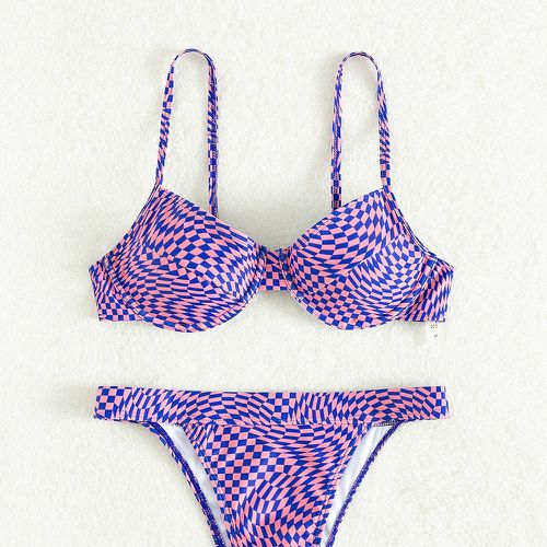 Haut de bikini aléatoire à imprimé géométrique à armature - SHEIN - Modalova
