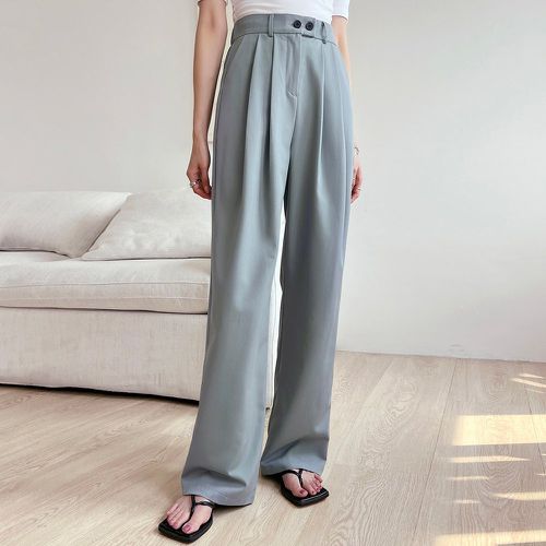 Pantalon tailleur à détail plié à poche - SHEIN - Modalova