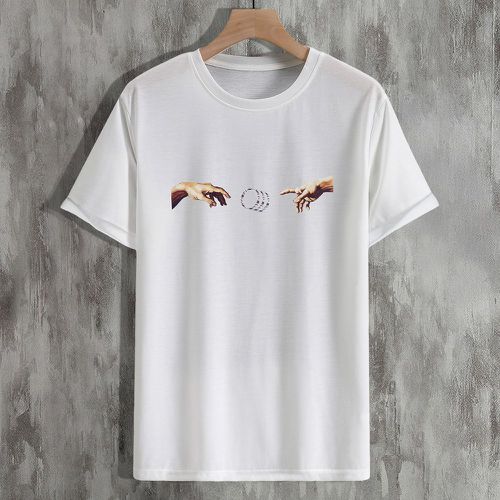 T-shirt geste & lettre japonaise - SHEIN - Modalova