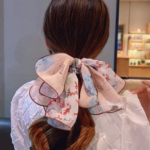 Élastique avec foulard pour cheveux fleuri - SHEIN - Modalova