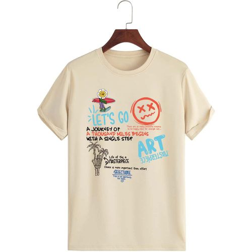T-shirt slogan squelette & dessin animé - SHEIN - Modalova
