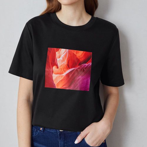 T-shirt droit à imprimé - SHEIN - Modalova