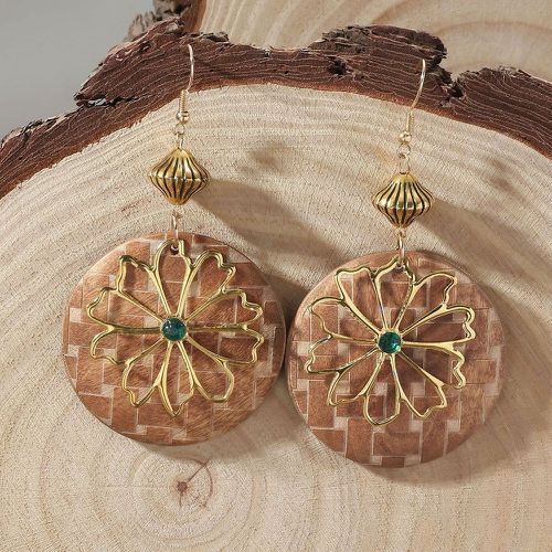 Pendants d'oreilles rond & fleur - SHEIN - Modalova