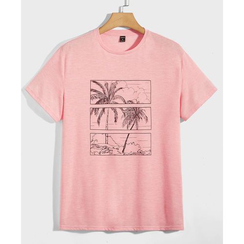 Homme T-shirt à imprimé tropical - SHEIN - Modalova