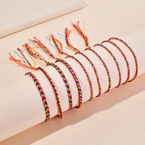 Pièces Bracelet tressé de couleur aléatoire - SHEIN - Modalova