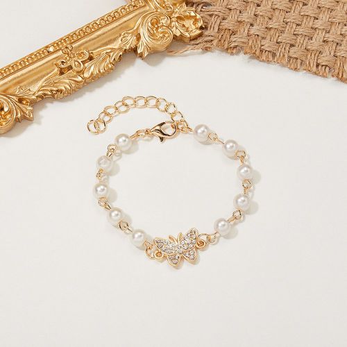 Bracelet perlé à strass - SHEIN - Modalova
