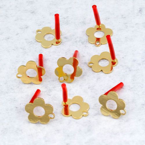 Pièces Accessoire de boucles d'oreilles à fleur DIY - SHEIN - Modalova