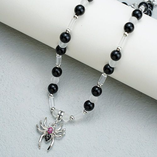 Collier à perles avec strass à pendentif d'araignée - SHEIN - Modalova