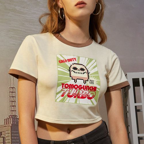 T-shirt dessin animé carré - SHEIN - Modalova
