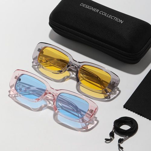 Paires Lunettes de mode à monture carrée avec Corde des lunettes - SHEIN - Modalova