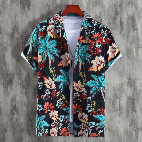 Chemise fleuri et à imprimé palmier (sans t-shirt) - SHEIN - Modalova