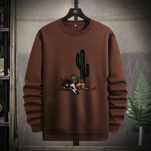 Sweat-shirt thermique à imprimé cactus - SHEIN - Modalova