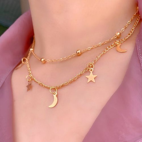 Collier étoile et lune pendentif - SHEIN - Modalova
