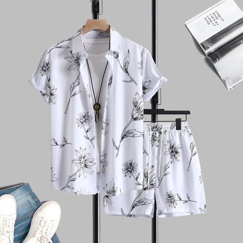 Chemise à imprimé floral & Short (sans t-shirt) - SHEIN - Modalova