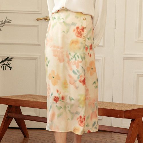 Jupe taille haute à imprimé floral - SHEIN - Modalova