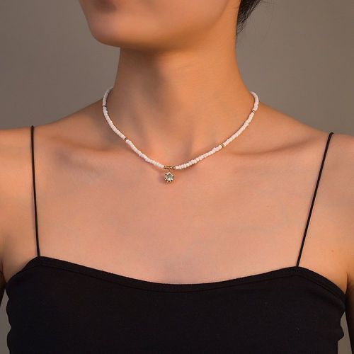 Collier à perles à strass pendentif - SHEIN - Modalova