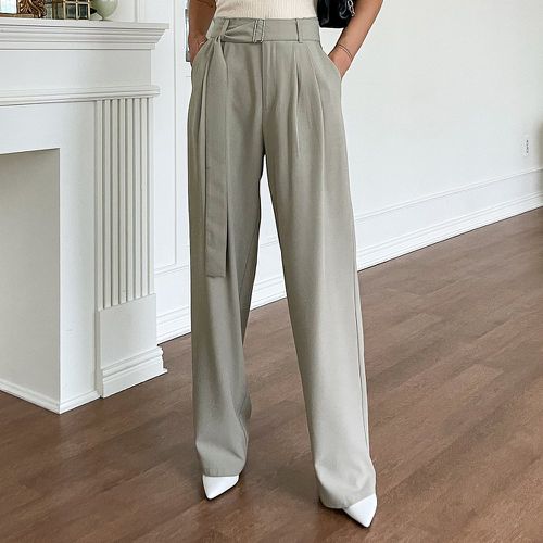 Pantalon tailleur taille haute boucle - SHEIN - Modalova