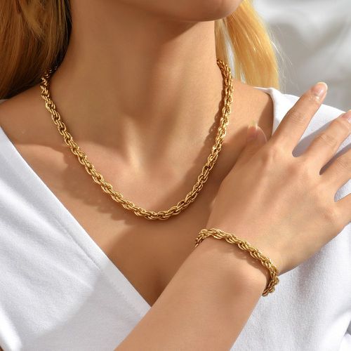 Collier à chaîne minimaliste & bracelet - SHEIN - Modalova