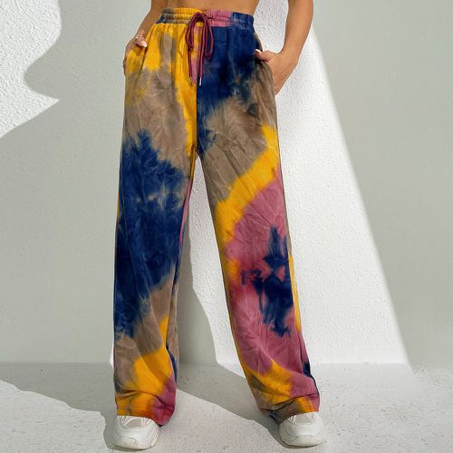 Pantalon de survêtement tie dye à cordon - SHEIN - Modalova
