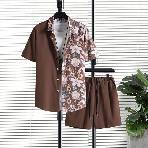 Chemise à imprimé floral & Short à cordon (sans t-shirt) - SHEIN - Modalova