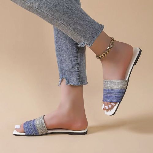 Sandales plates bicolore - SHEIN - Modalova