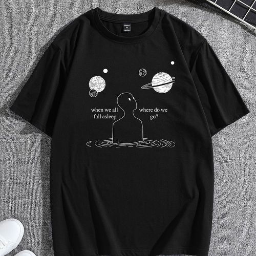 Homme T-shirt galaxie graphique - SHEIN - Modalova