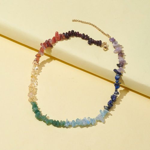 Collier à perles à blocs de couleurs à pierre - SHEIN - Modalova