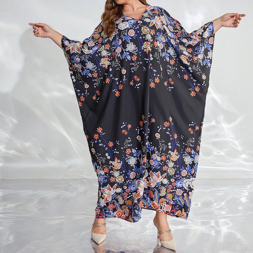 Robe à imprimé floral à manches chauve-souris - SHEIN - Modalova
