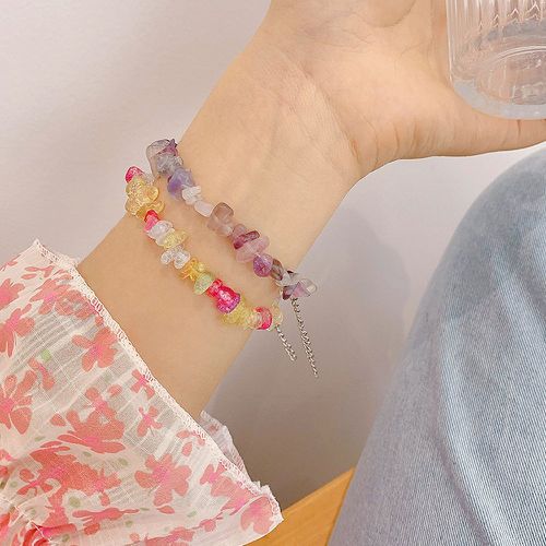 Pièces Bracelet de couleur aléatoire à perle à pierre - SHEIN - Modalova
