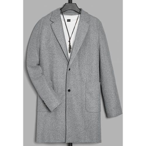 Pièce Manteau avec poches col à revers en tweed - SHEIN - Modalova
