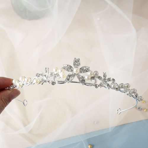Bandeau à strass et fausses perles design couronne de mariée - SHEIN - Modalova