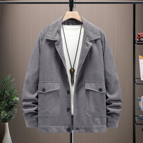 Manteau en velours côtelé poche à rabat (sans t-shirt) - SHEIN - Modalova