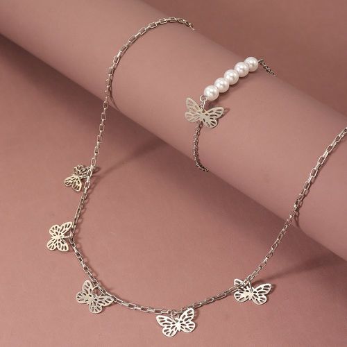 Pièces Set de bijoux papillon & à fausse perle - SHEIN - Modalova
