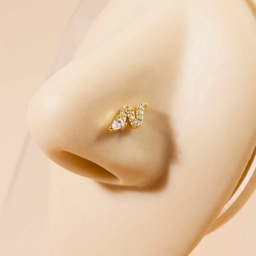 Piercing pour nez avec zircone cubique à détail serpent - SHEIN - Modalova