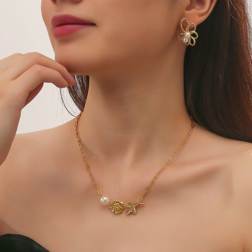 Pièces Set de bijoux à fausse perle à fleur - SHEIN - Modalova