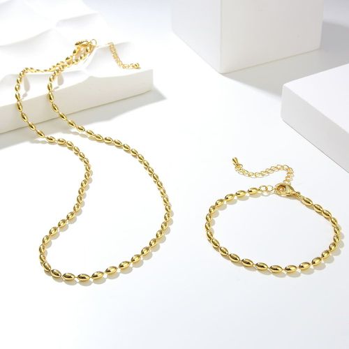 Collier à perles minimaliste & bracelet - SHEIN - Modalova