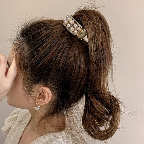 Griffe à cheveux fausse perle & avec strass - SHEIN - Modalova