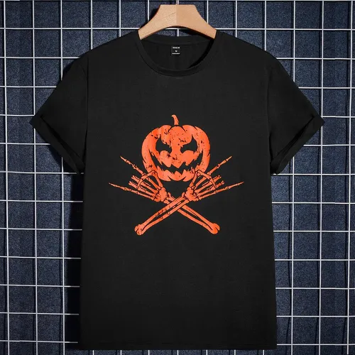 Homme T-shirt à imprimé halloween - SHEIN - Modalova