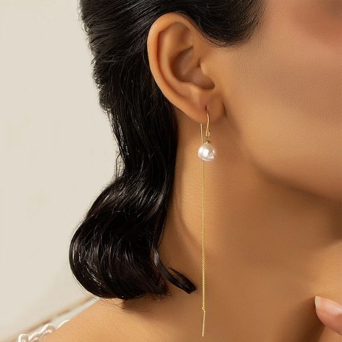 Boucles d'oreilles enfileur à fausse perle - SHEIN - Modalova