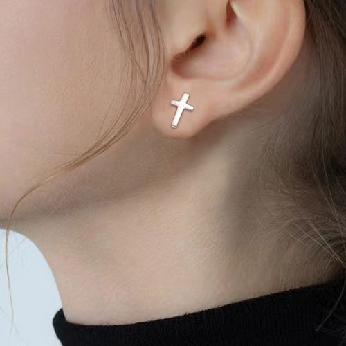 Clous d'oreilles design en croix - SHEIN - Modalova