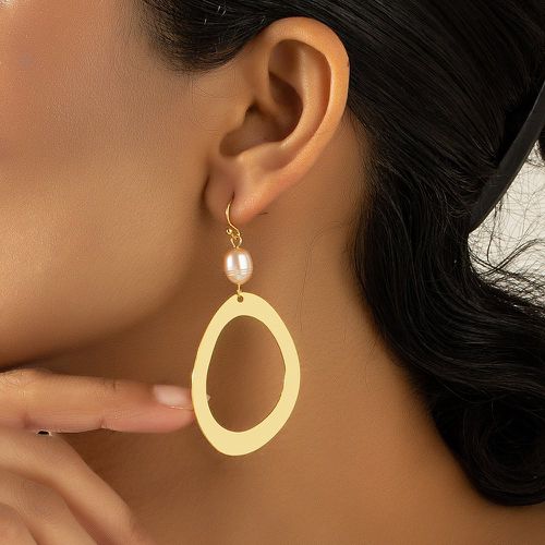 Pendants d'oreilles ovale à perle de culture - SHEIN - Modalova