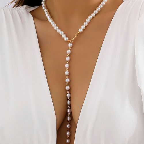Collier avec pendentif avec fausses perles - SHEIN - Modalova