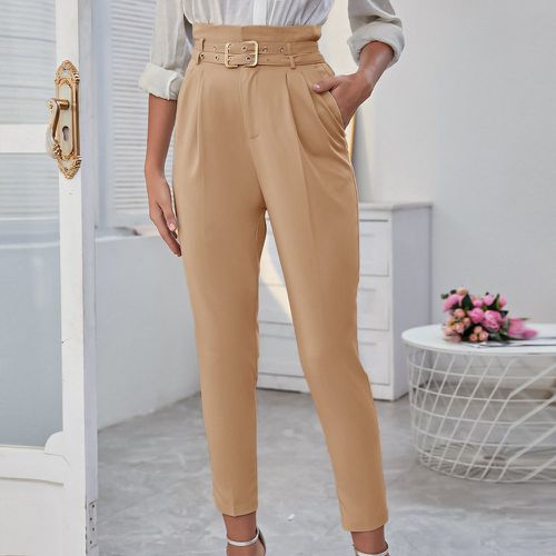 Pantalon à taille froncée ceinturé - SHEIN - Modalova