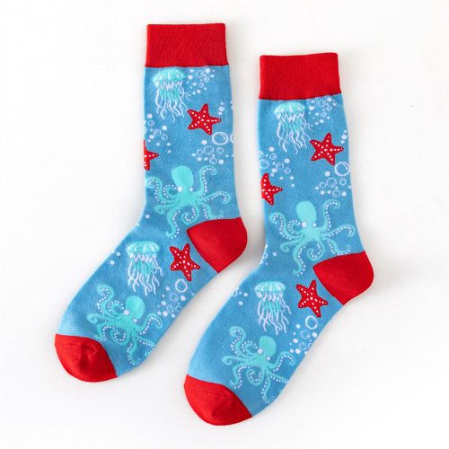 Chaussettes à motif étoile de mer et poulpe - SHEIN - Modalova
