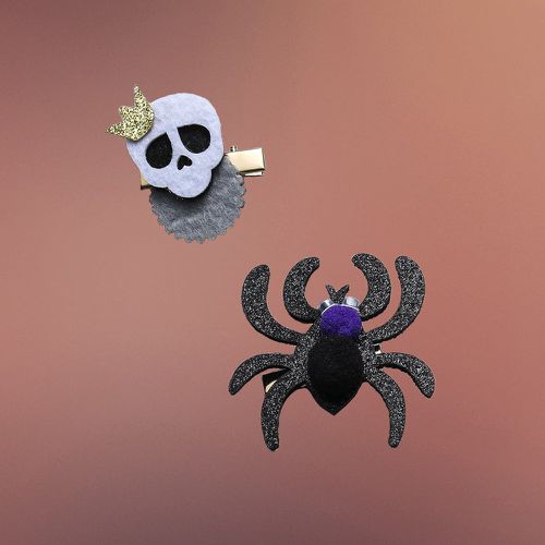 Pièces Épingle à cheveux araignée & à détail squelette - SHEIN - Modalova